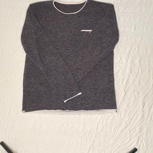 Grey Knitted Long Sleeve Top